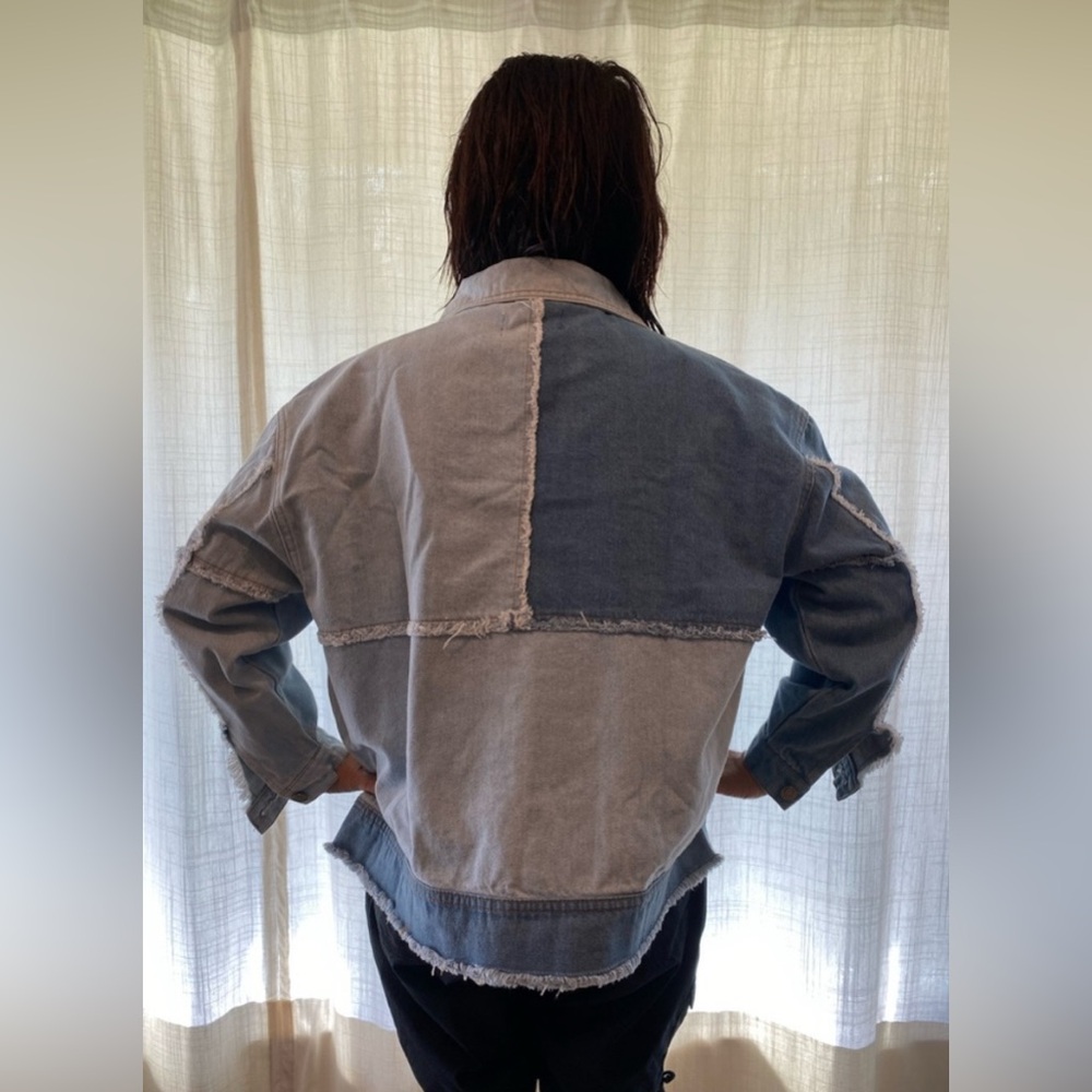 Women’s Patchwork Denim Jacket Medium - image 5